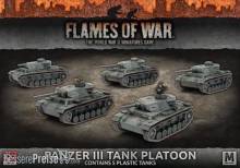 Battlefront Miniatures GFNGBX105 - Panzer III Platoon (Mid War x5 Tanks Plastic)
