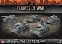 Battlefront Miniatures GFNGBX106 - Panzer IV Platoon (Mid Warx5 Tanks Plastic)