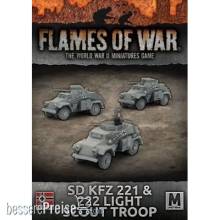 Battlefront Miniatures GFNGBX112 - Sd Kfz 221 & 222 Light Scout Troop (Mid War x3 Tanks)