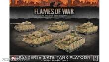 Battlefront Miniatures GFNGBX121 - Panzer IV (Late) Tank Platoon (Mid War x5 Tanks Plastic)