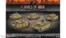 Battlefront Miniatures GFNGBX122 - Panzer III (Late) Tank Platoon (Mid War x5 Tanks Plastic)