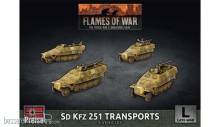 Battlefront Miniatures GFNGBX152 - Sd Kfz 251 Transports (x4 Plastic)