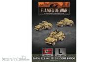 Battlefront Miniatures GFNGBX157 - Sd Kfz 221 and 222 SS Scout Troop