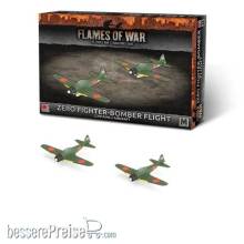 Battlefront Miniatures GFNJBX18 - Zero Fighter-Bomber Flight (x2 Plastic)