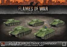 Battlefront Miniatures GFNSBX39 - T-34 (Early) Tank Company (Mid War x5 Tanks Plastic)
