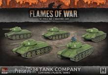 Battlefront Miniatures GFNSBX54 - T-34 Tank Company (Mid War x5 Tanks Plastic)
