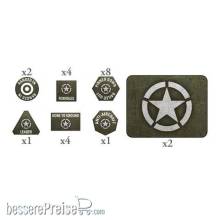 Battlefront Miniatures GFNUS907 - American MW Tokens (x20) and Objectives (x2)