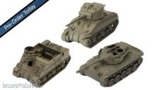 Gale Force Nine Boardgame GFNWOT75 - U.S.A. Tank Platoon (M4A1 Sherman (76mm), M7 Priest, M18 Hellcat)