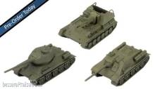 Gale Force Nine Boardgame GFNWOT76 - U.S.S.R. Tank Platoon (T-34-85, SU-76M, SU-85)