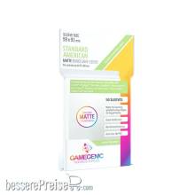 Gamegenic GGS10066 - MATTE Standard American-Sized Boardgame Sleeves Clear