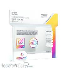 Gamegenic GGS10111 - MATTE Sleeves Clear Standard Card Game Value Pack 200