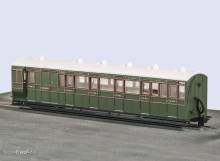 Peco GR-421A - OO-9 Brake Composite Coach SR Lackierung Nr. 4108