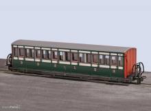 Peco GR-601A - FR Short Bowsider Bogie Coach - Early Preservation - Green 17´ > GR-601A FR Short Bowsider Bogie Coach - Early Preservation - Green 17