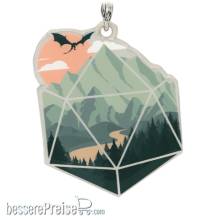 Glassstaff GSKC8D20SCNE - A d20 Scene Keychain