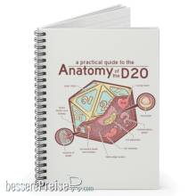 Glassstaff GSNB5ANTMYD20 - Anatomy of the d20 Spiral Notebook