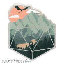 Glassstaff GSPN1D20SCNE - A d20 Scene Pin