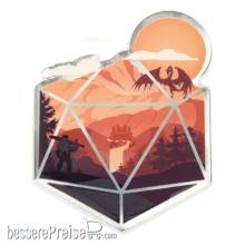 Glassstaff GSPN2HEROD20 - The d20 Hero Pin