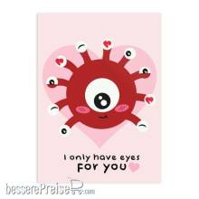 Glassstaff GSPS11ONLYEYES - Only Eyes for You Greeting Card