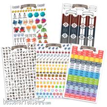 Glassstaff GSSS1TTRPGSTKRS - TTRPG Notebook Ministickers