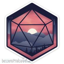 Glassstaff GSST12MNTND20 - Mountain D20 Sticker