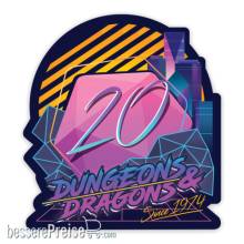 Glassstaff GSST14RETROD20 - Holographic Retro D20 Sticker