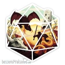 Glassstaff GSST1DRNGD20 - Dragon D20 Sticker