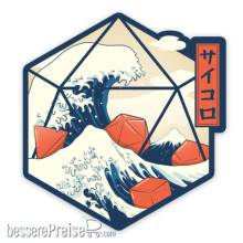 Glassstaff GSST20GRTWVDC - Great Wave of Dice Sticker