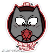 Glassstaff GSST22MSTWRDNG - Meowster of the Dungeon Sticker