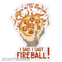 Glassstaff GSST27ICSTFRBLL - I Cast Fireball Sticker