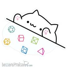 Glassstaff GSST34BNGOCAT - Bongo Dice Cat Sticker