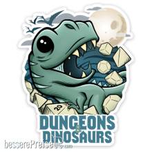 Glassstaff GSST37DNGDINO - Dungeons and Dinosaurs Sticker