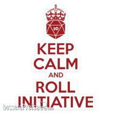 Glassstaff GSST39KCRI - Keep calm & Roll Initiative Sticker