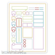 Glassstaff GSST40MINCHAR - Minimal Character Sheet Sticker