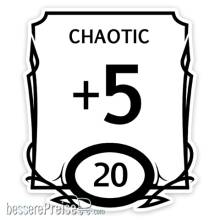 Glassstaff GSST46STTCHTC - Stat Block Chaotic Sticker