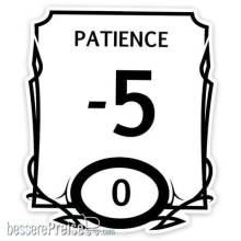 Glassstaff GSST50STTPAT - Stat Block Patience Sticker