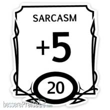 Glassstaff GSST51STTSAR - Stat Block Sarcasm Sticker