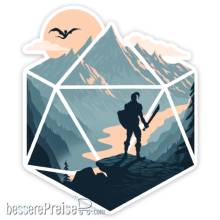 Glassstaff GSST56D20CHAMP - The d20 Champion Sticker