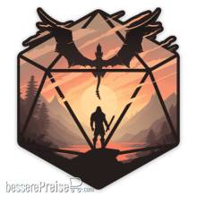 Glassstaff GSST57STRDWN - The Staredown d20 Sticker