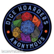 Glassstaff GSST66DCHRDRS - Dice Hoarders Anon Sticker