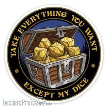 Glassstaff GSST67XCPTMDC - Except My Dice Sticker