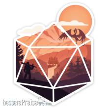 Glassstaff GSST8D20HERO - The D20 Hero Sticker