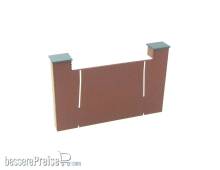 Modusteck H0450117 - Abschluss 12, schmal, schmal für Hochbahn 2 schmal 190 x 35mm