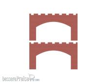 Modusteck H0460634 - Fassade offen, rot 180 x 100 mm