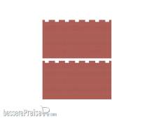 Modusteck H0460635 - Fassade, geschlossen, rot 180 x 100 mm