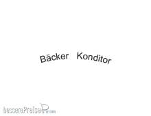 Modusteck H0460654 - Schriftzug schwarz, Bäcker Konditor