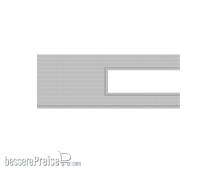 Modusteck H0870865.3R - Bahnsteigbelag lang, Leitsystem L.292 x B.110 mm