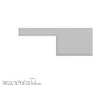 Modusteck H0870866.3L - Bahnsteigbelag lang, Leitsystem L.292 x B.110 mm
