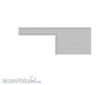 Modusteck H0870867.3L - Bahnsteigbelag lang, Leitsystem L.292 x B.110 mm