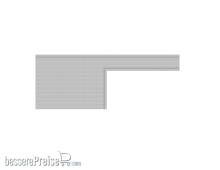 Modusteck H0870867.3R - Bahnsteigbelag lang, Leitsystem L.292 x B.110 mm