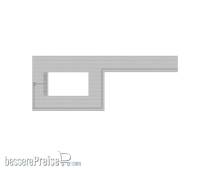 Modusteck H0870871.3R - Bahnsteigbelag lang, Leitsystem, Öffnung L.292 x B.110 mm